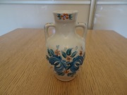 Wazon ceramiczny, amfora, ceramika szkliwiona ręcznie malowana