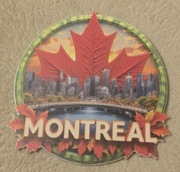 Magnes na lodówkę MONTREAL Canada Ottawa Calgary Toronto Liść klonowy(40)