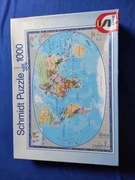 Schmidt Puzzle mapa świata po niemiecku 1000 elementów