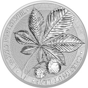 Germania Mint Mityczny Las 1 oz Srebrna Moneta - Liść Kasztanowca