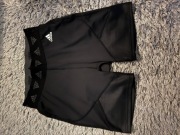 Czarne shorty sportowe Adidas S/36 - krótkie spodenki kolarki 