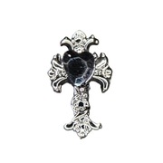 Ozdoby 3d, biżuteria z cyrkoniami, charms - krzyż, gothic, 1szt.
