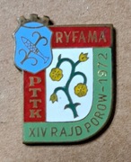 XIV RAJD PORÓW 1972 RYFAMA - odznaka PTTK