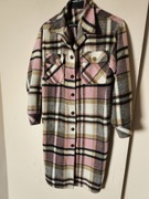 Płaszczyk w kratkę złote guziki M/L 