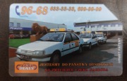 KARTA telefoniczna - RADIO TAXI 96-68