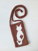 Torebka na telefon. Saszetka. Etui. Handmade. Rękodzieło.Uchwyt na telefon.