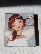 OBRAZEK ręcznie malowany  ANIOŁEK