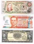 Filipiny zestaw 3 banknotów UNC