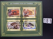 Znaczki , zwierzęta , bloczki stemplowane 181 [ 15 bloczków ]