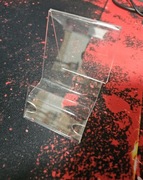 STOJAK, PODSTAWKA POD TELEFON Z OPISEM Z PLEXI