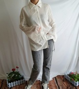 Koszula Damska Biała Oversize Teksturowana Casual Missguided S 36