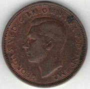 145 Wielka Brytania 1/2 pensa half penny 1939