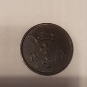 Moneta o nominale 2 pfennige z 1937 r.