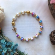 Różaniec na rękę - dziesiątka różańca - bransoletka z krzyżem