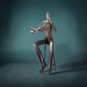 Muzyk trębacz jazzman figurka