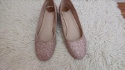Buty brokatowe damskie stradivarius, baleriny,czółenka DO 17 GRUDNIA
