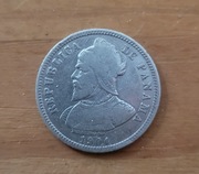 MONETA PANAMA srebrne 10centesimos  1904 rok.