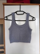 Miękki crop top Stradivarius - niebieski, roz. XS