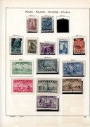 PRL 1945-1953 r., 364 znaczki gł. kasowane na 31 stronach albumu Schaubek
