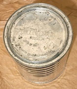 Puszka metalowa po mleku w proszku Miluvit