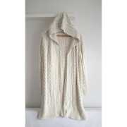 Reserved Kardigan warkocz ecru r L