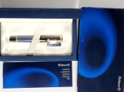 Pióro wieczne Pelikan Souverän M600 Black/Blue 14C-585 M NOS komplet