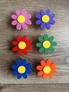 Gałka meblowa stokrotka pomarańcz uchwyt dekoracyjny kwiatek pokój dzieci