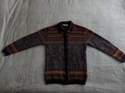 Zapinany wełniany włoski sweter vintage Bolero 44 40 42 wełna alpaka