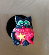 Magnes na lodówkę handmade Kotek