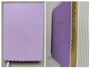 Elegancki notatnik różowy linia Be Happy notes złocone strony journal 