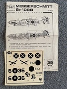 Kalkomania Messerschmitt bf-109 B scala 1/72 (Mavi)