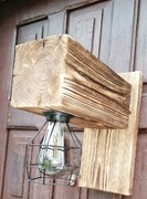 Kinkiet lampa drewno