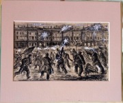 Antoni Uniechowski, tygodnik PRZEKRÓJ, ilustracja, rysunek, tusz, sygnowany