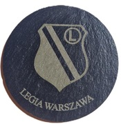 OKRĄGŁA PODKŁADKA Z KAMIENIA ŁUPKOWEGO LAEGIA WARSZAWA