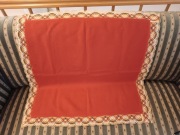 Obrus lniany 76 x 76 cm len retro Cepelia vintage PRL  