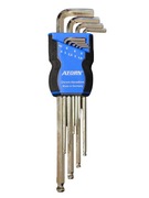 ATORN Zestaw kluczy imbusowych z kulką długich 1,5-10 mm 9szt MADE GERMANY