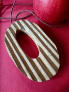 Naszyjnik handmade drewno unikat minimalizm biżuteria wisior