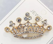 Broszka, łańcuszek, branzoleta korona, serce, sowa