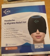 CZARNA CZAPKA ŁAGODZĄCA BÓLE GŁOWY MIGRENY QLIKE
