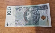 Banknot obiegowy 100zl seria ER8788816