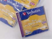 Płyta MINI DVD 8cm dvd+rw Verbatim do kamer Sony wielokrotny 8 NOWA minidvd