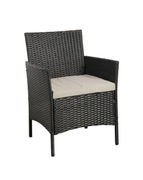 Zestaw mebli ogrodowych taras meble rattanowe czarne