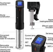 Inkbird Wlan Sous Vide cylkulator, termostat zanurzeniowy, termiczny, Wi-Fi