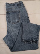 Jeansy damskie Missguided L 40 mom jeans vintage niebieskie wysoki stan 