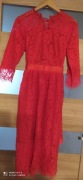 Sukienka czerwona koronka S/M