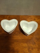 2SZT BIAŁE KOKILKI SERCE SERCA JAK HOME&YOU 