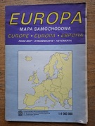 Europa mapa samochodowa 1:4 000 000