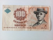 Dania 100 koron 1972 Carl Nielsen – oryginalny banknot