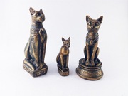 Koty egipskie bogini Bastet figurka figurki patynowane