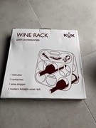 Wine rack, stojak na wino z akcesoriami